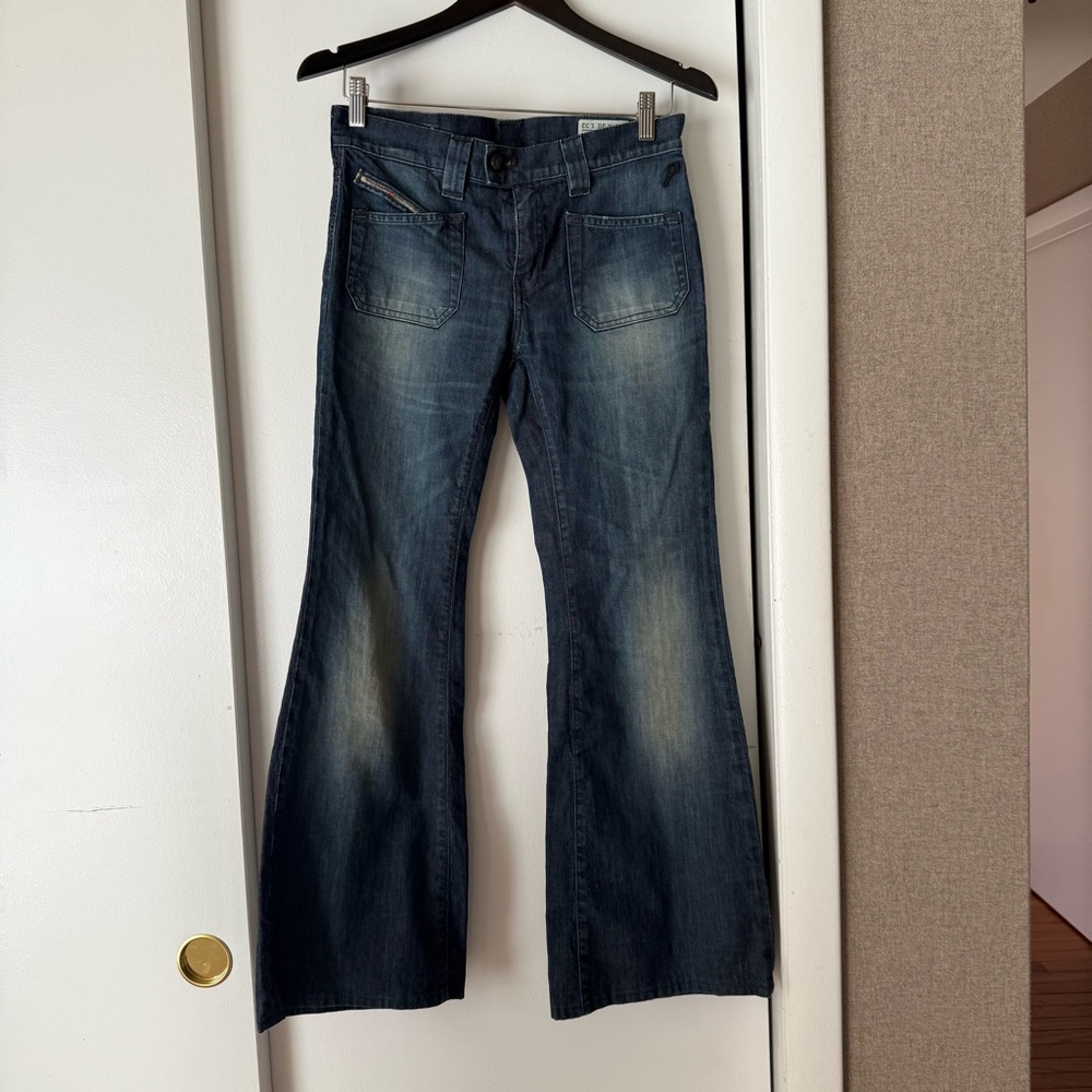 2000s Diesel Dark Blue Flared Jeans